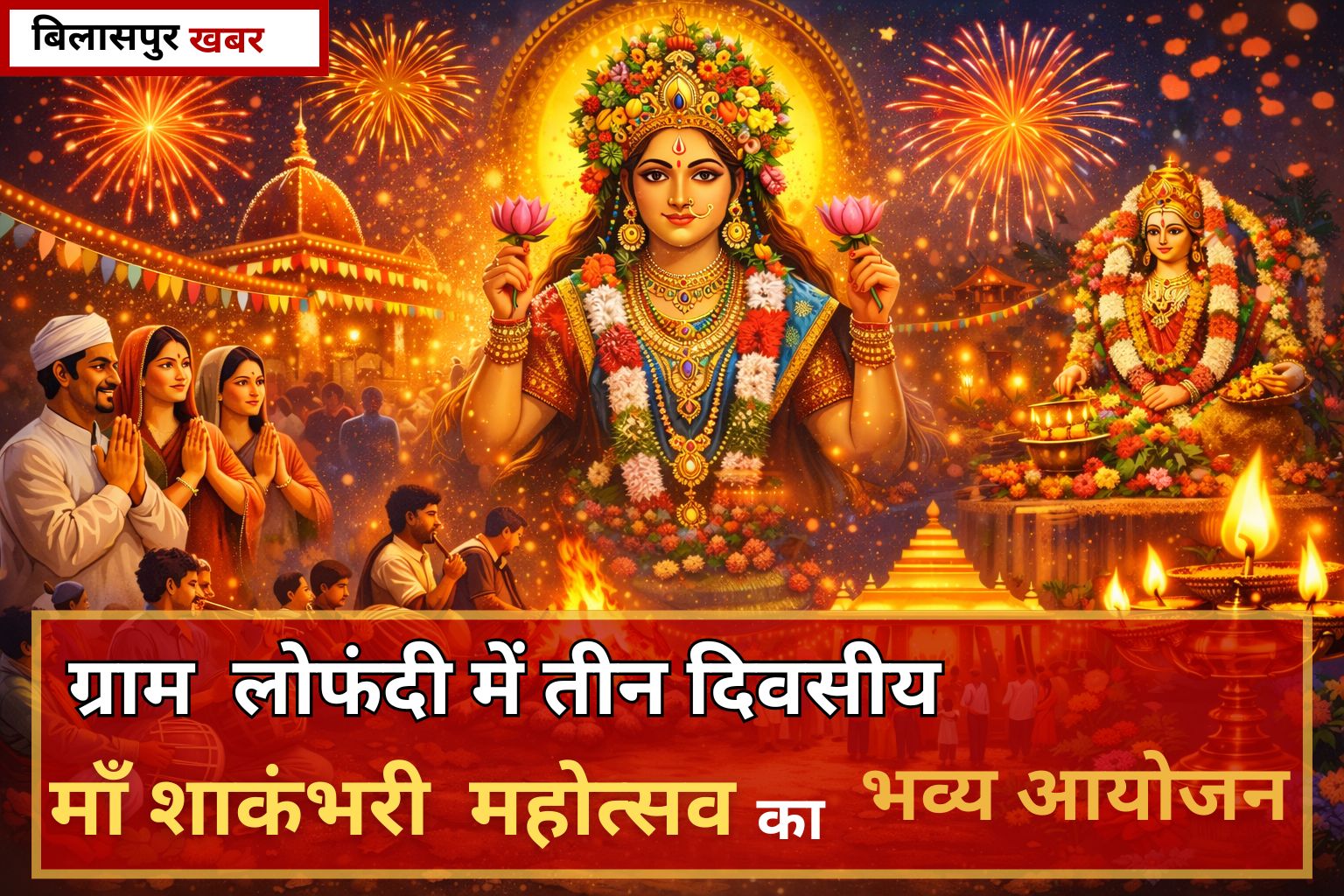 ग्राम लोफंदी में माँ शाकम्भरी महोत्सव 4 से, तीन दिन होंगे धार्मिक आयोजन |Maa Shakambhari Mahotsav: Three Days of Devotion in Lofandi from Jan 4